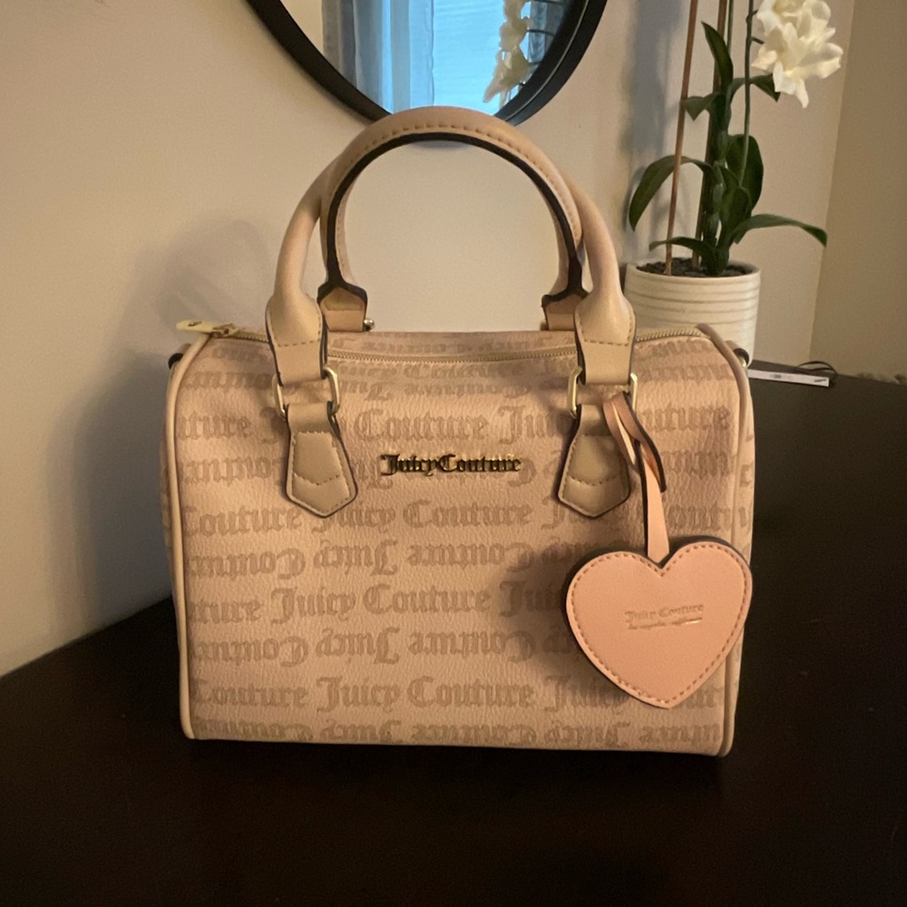 Juicy Couture Beige Satchel with Heart Charm